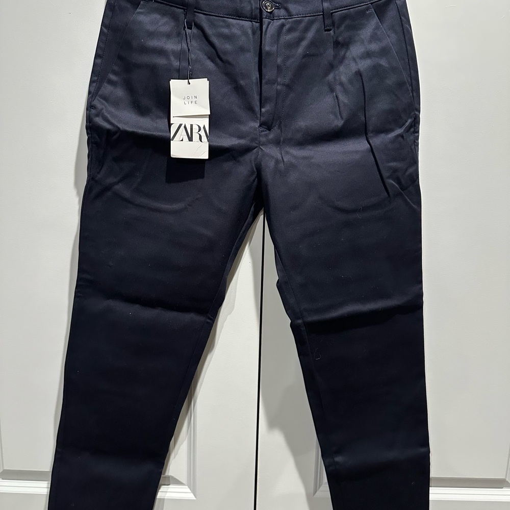 Zara Men's Dark Blue Dress Pants